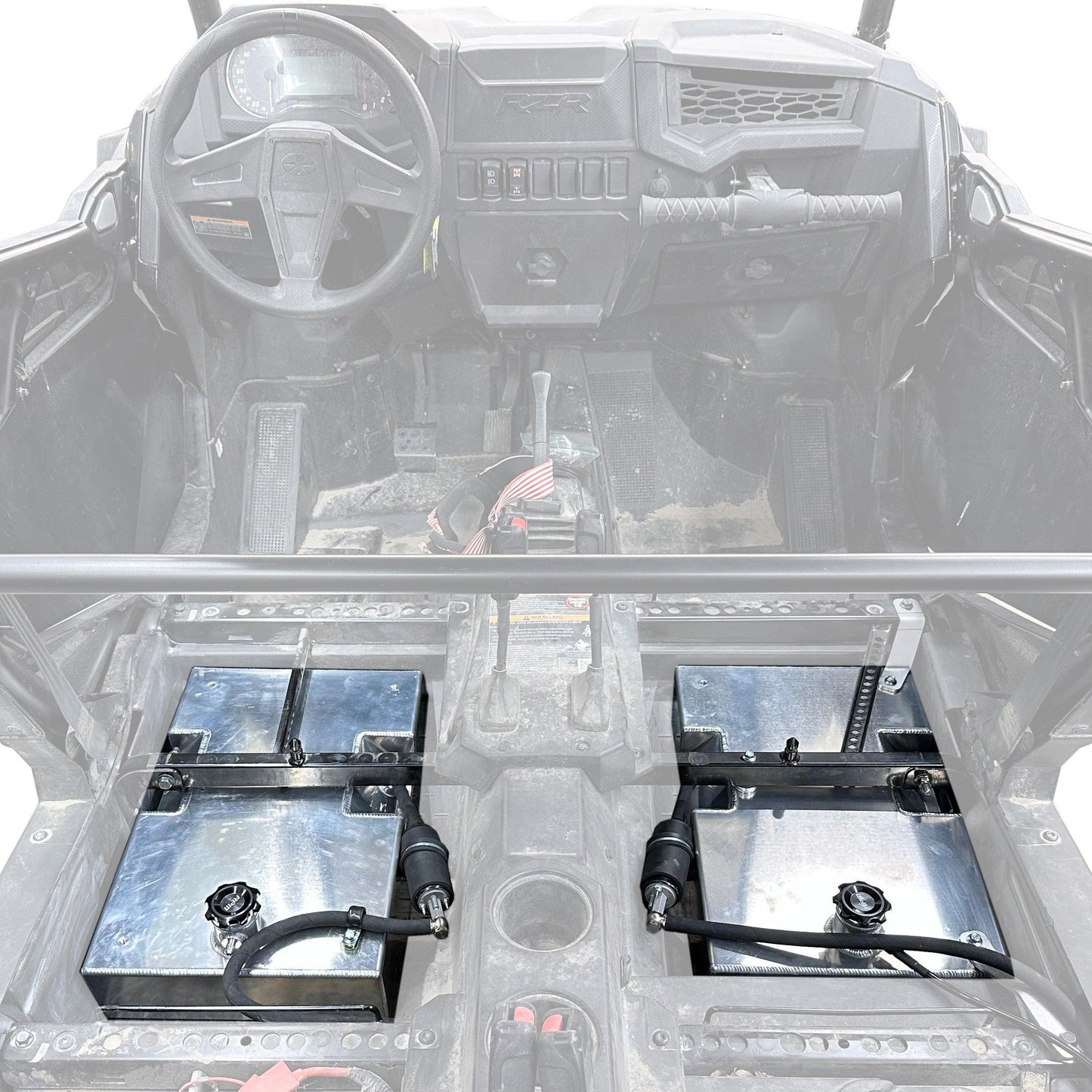 RPM RZR Auxiliary Fuel Tank - 4 Seat XPT / XP1000 / Turbo S 4.5G Auxiliary Fuel Gas Tank Kit