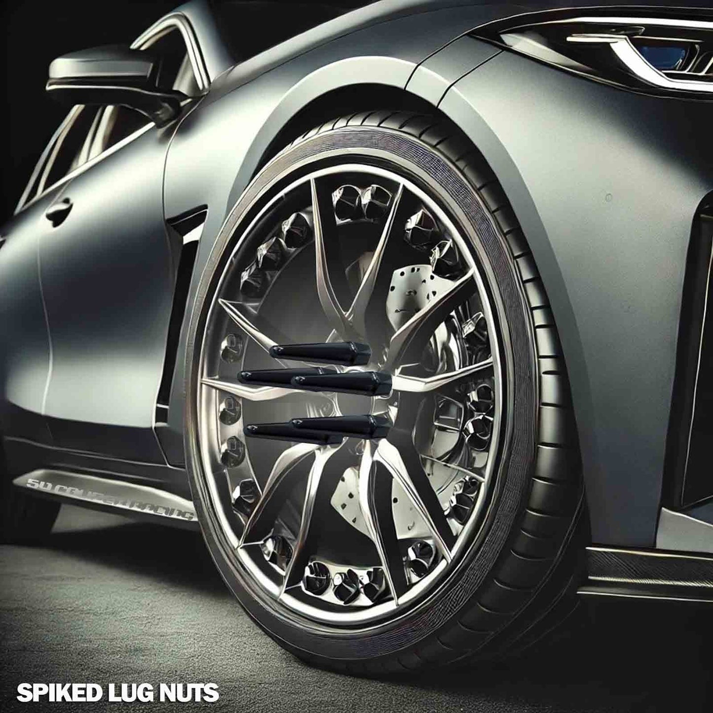 12x1.5mm Extended Spike Lug Nuts - 60 Degree Taper Seat