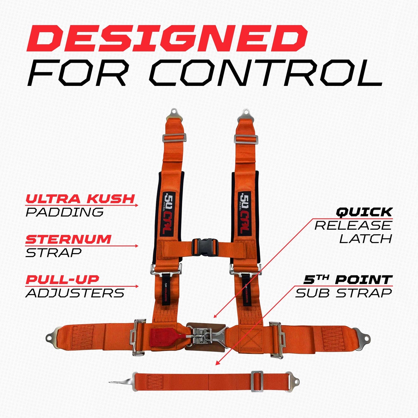 2" 5 point Harness 50 Caliber Racing Harness