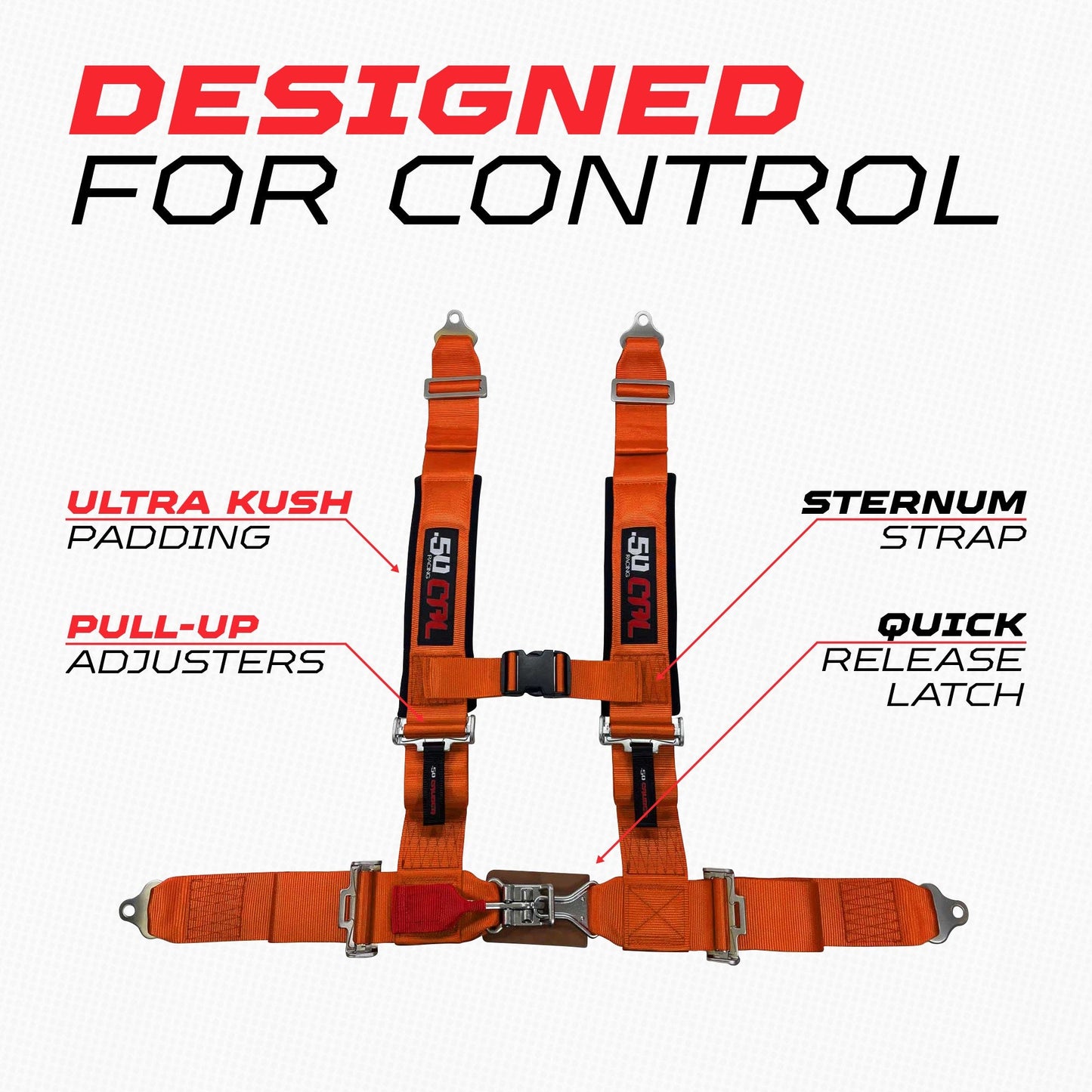 3" 4 point Harness Seat Belt 50 Caliber Racing