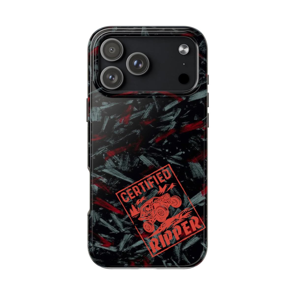 TMF Apparel - Certified Ripper Tough Phone Case — Black & Red