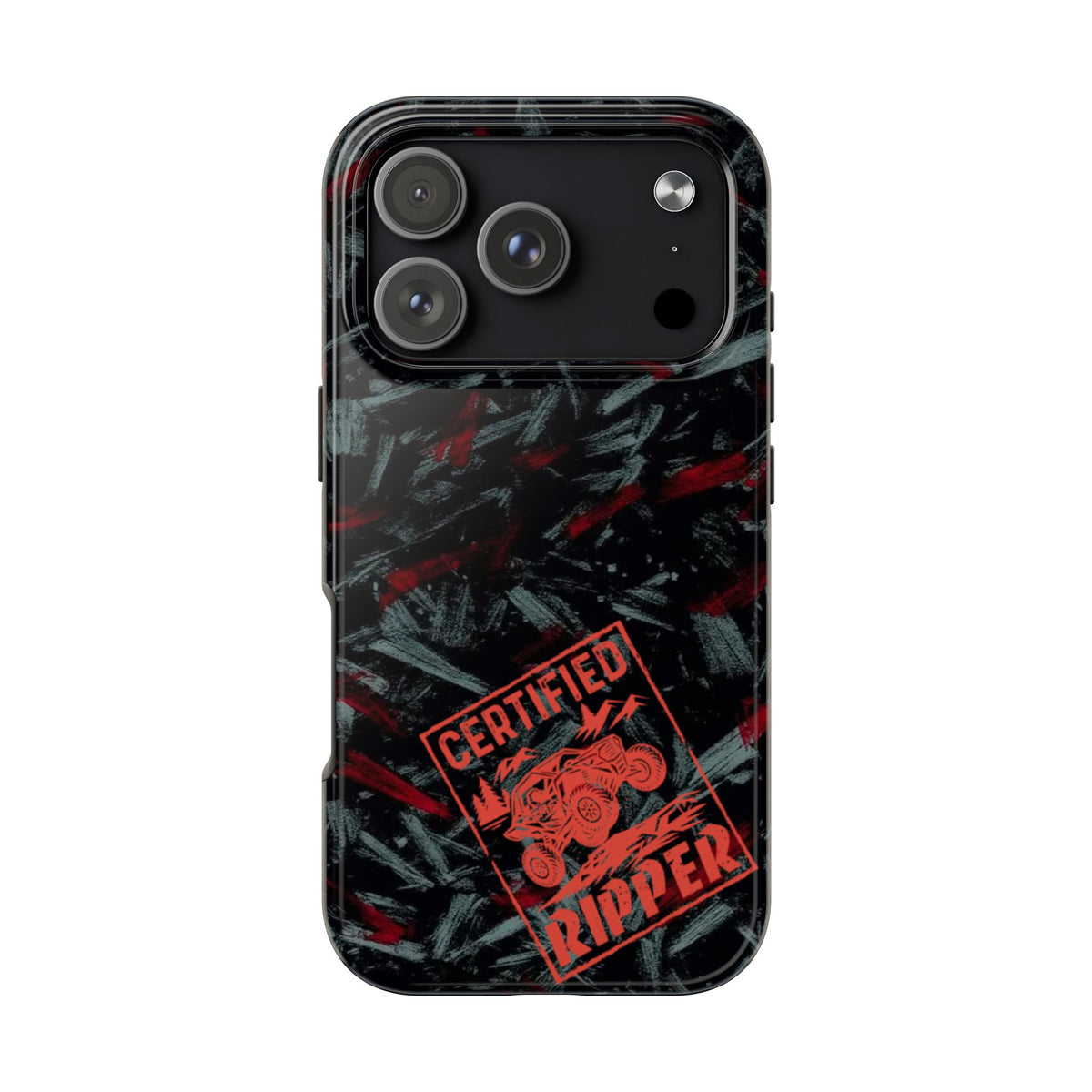 TMF Apparel - Certified Ripper Tough Phone Case — Black & Red