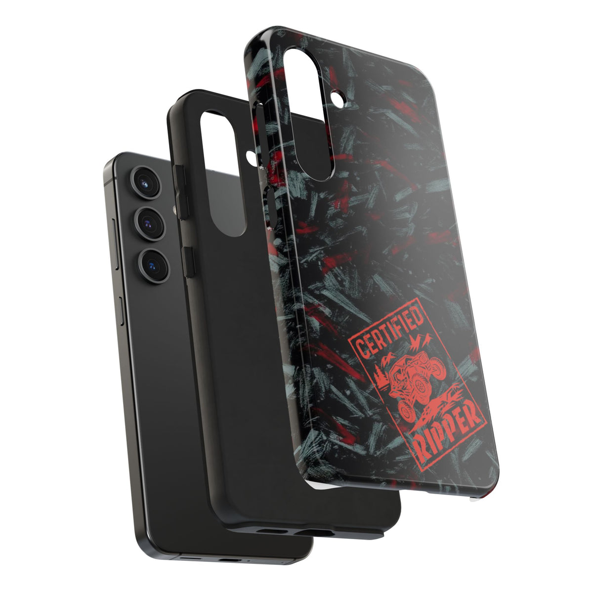 TMF Apparel - Certified Ripper Tough Phone Case — Black & Red