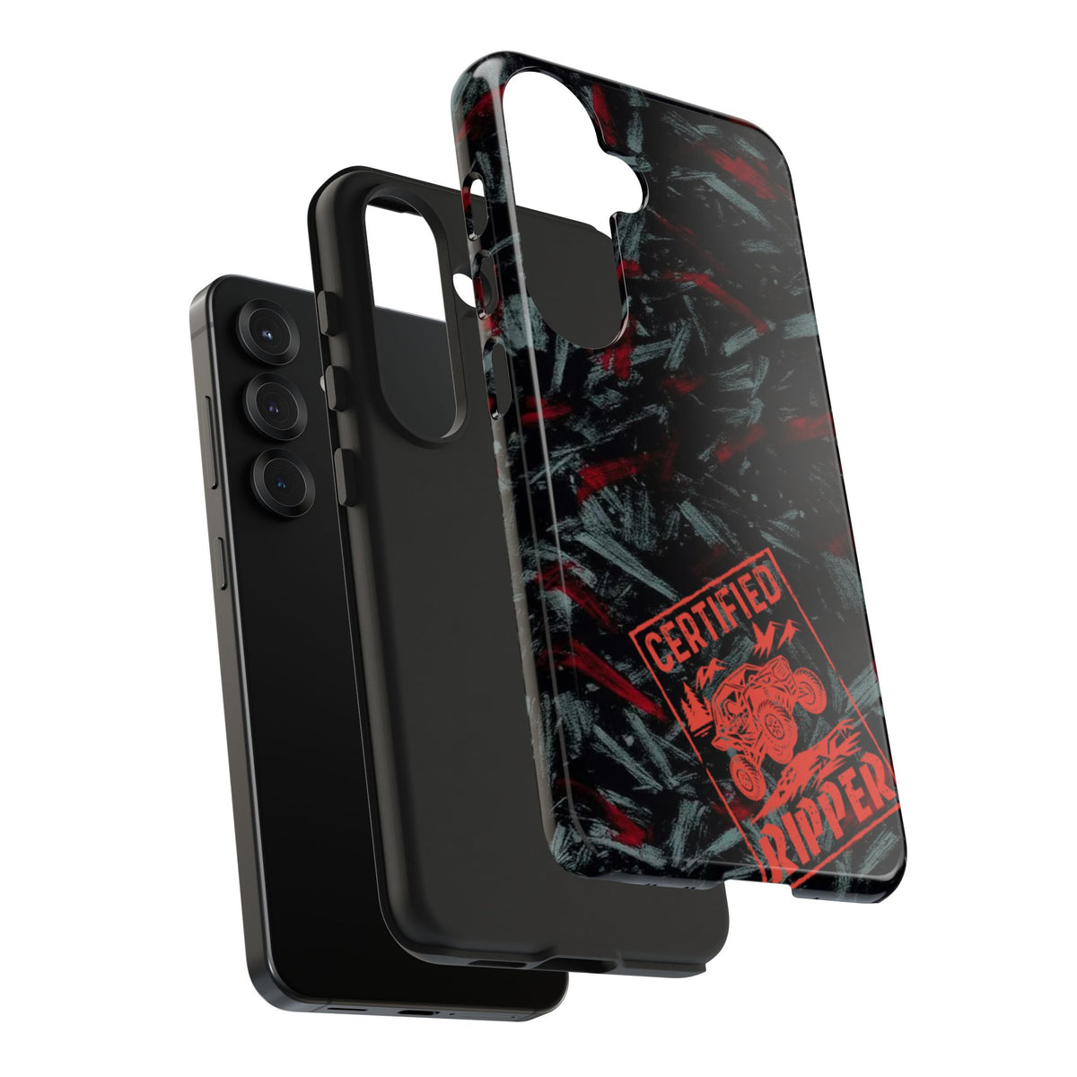 TMF Apparel - Certified Ripper Tough Phone Case — Black & Red