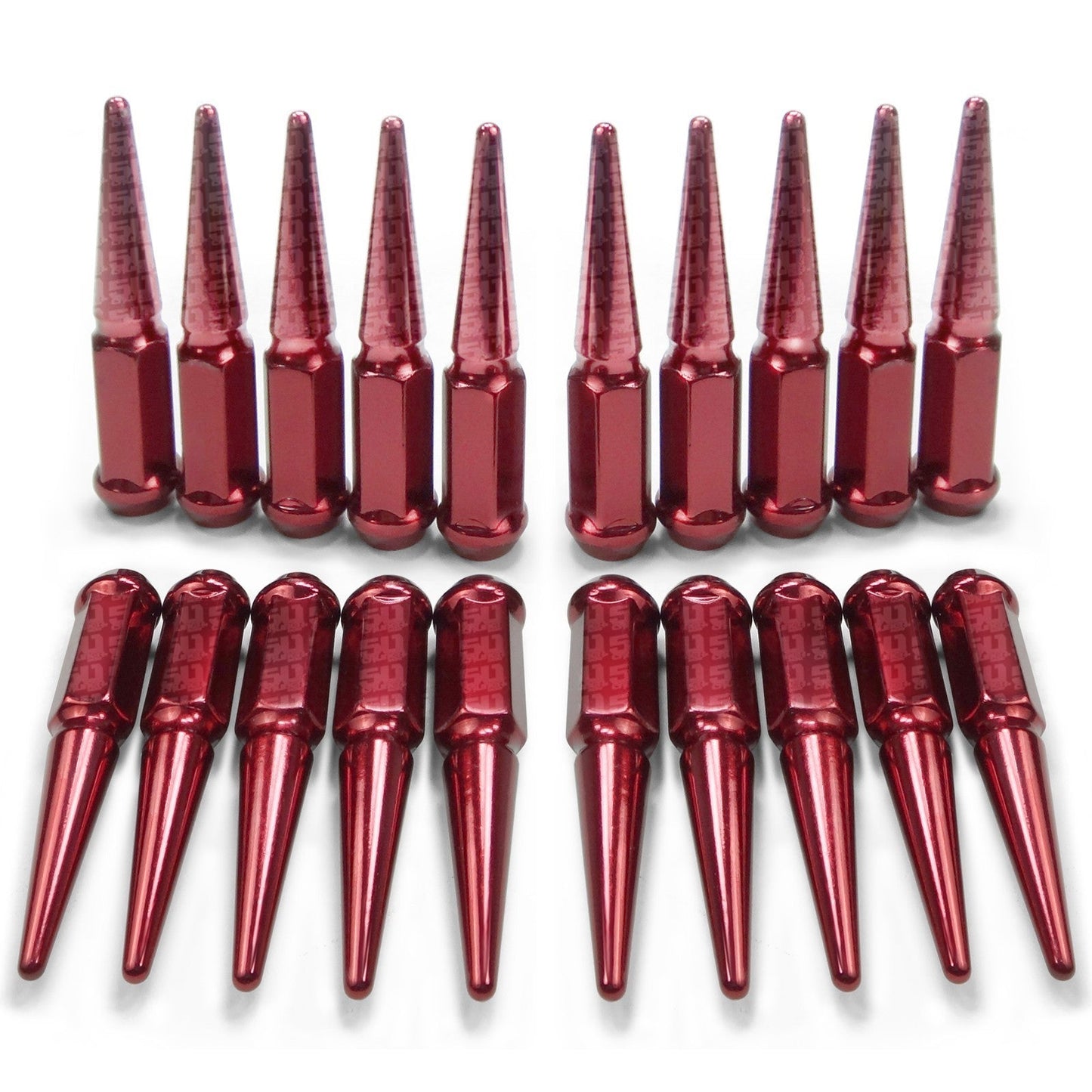 12x1.25mm Extended Spike Lug Nuts - 60 Degree Taper Seat
