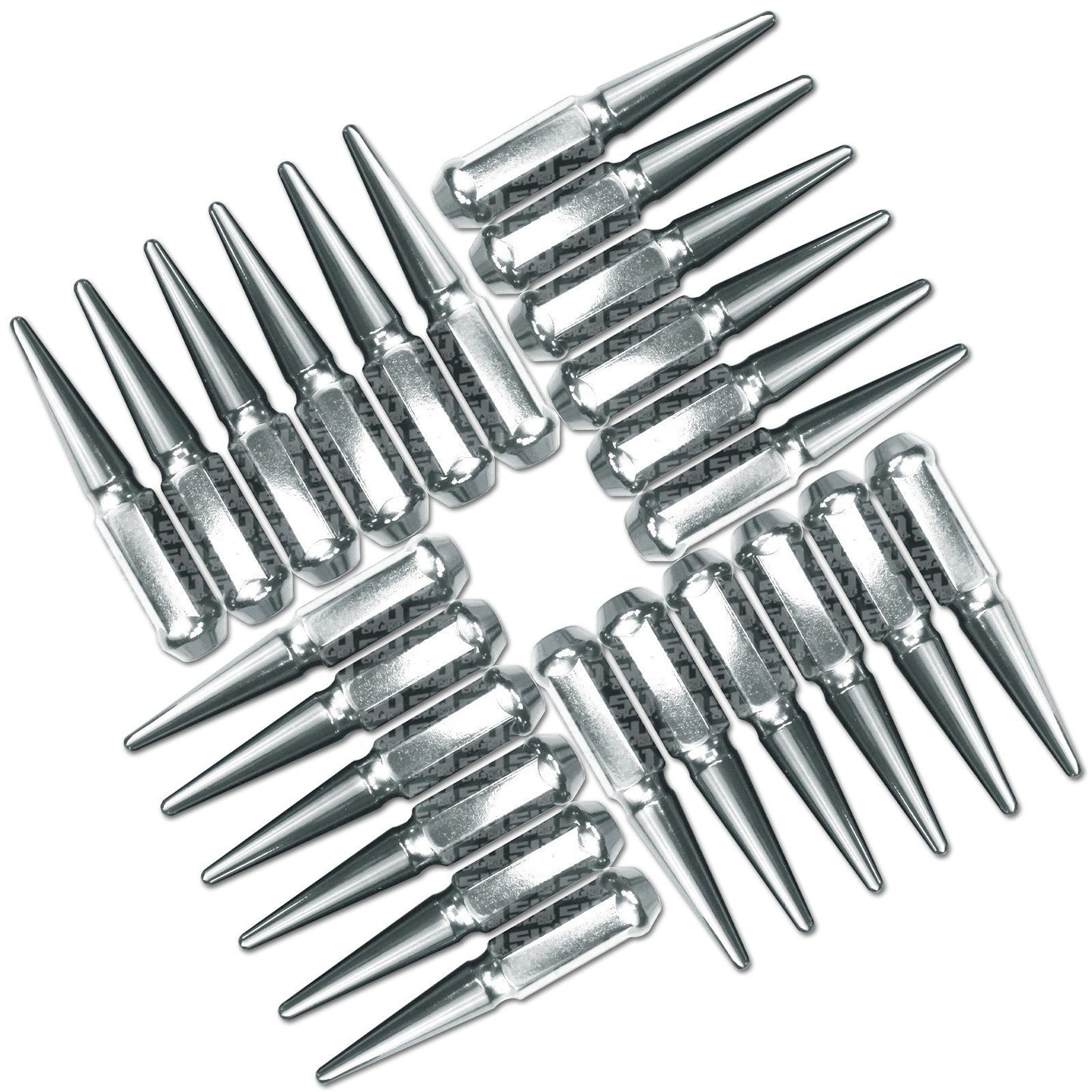 12x1.25mm Extended Spike Lug Nuts - 60 Degree Taper Seat