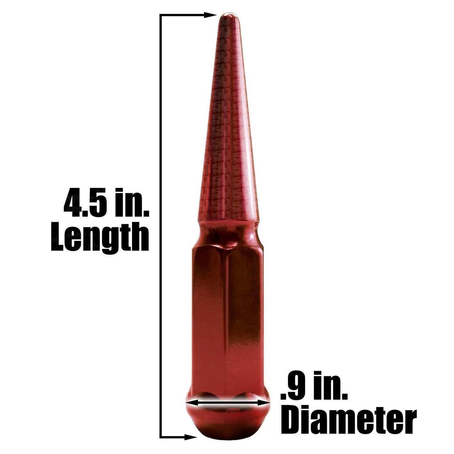 12x1.25mm Extended Spike Lug Nuts - 60 Degree Taper Seat