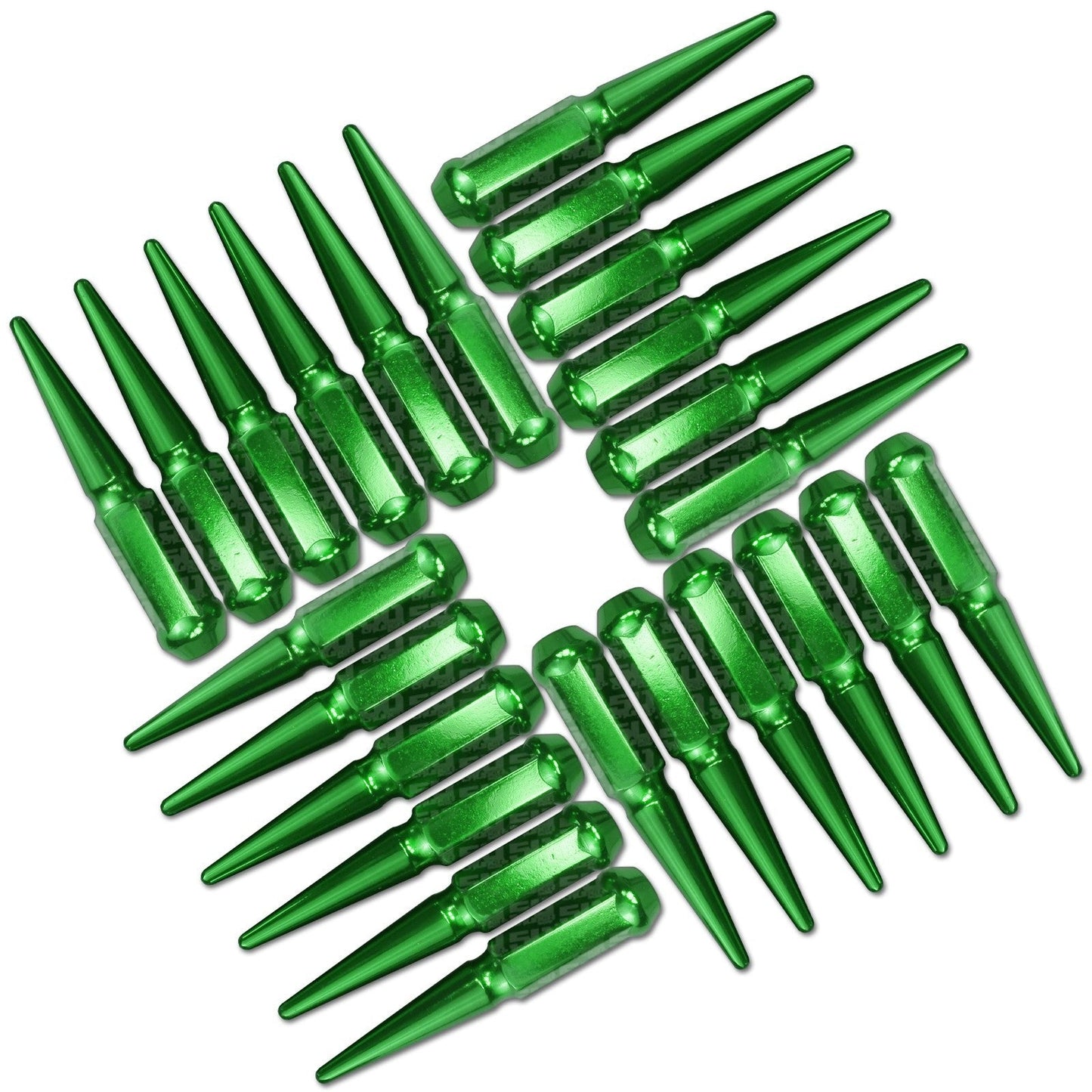 12x1.5mm Extended Spike Lug Nuts - 60 Degree Taper Seat