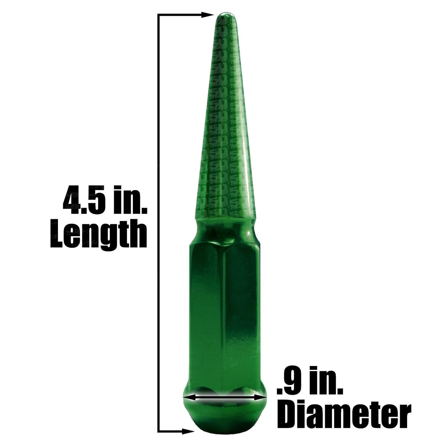 12x1.5mm Extended Spike Lug Nuts - 60 Degree Taper Seat