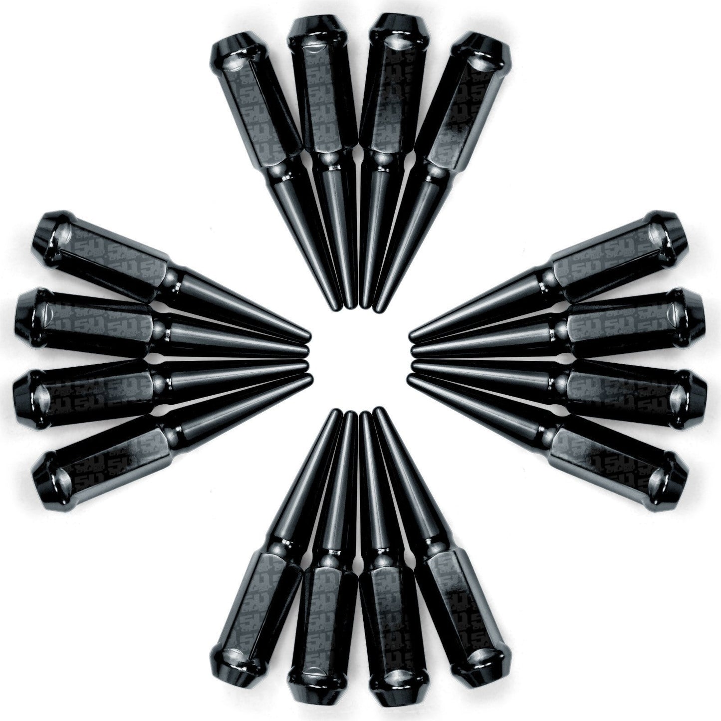 3/8-24 Extended Spike Lug Nuts - 60 Degree Taper Seat