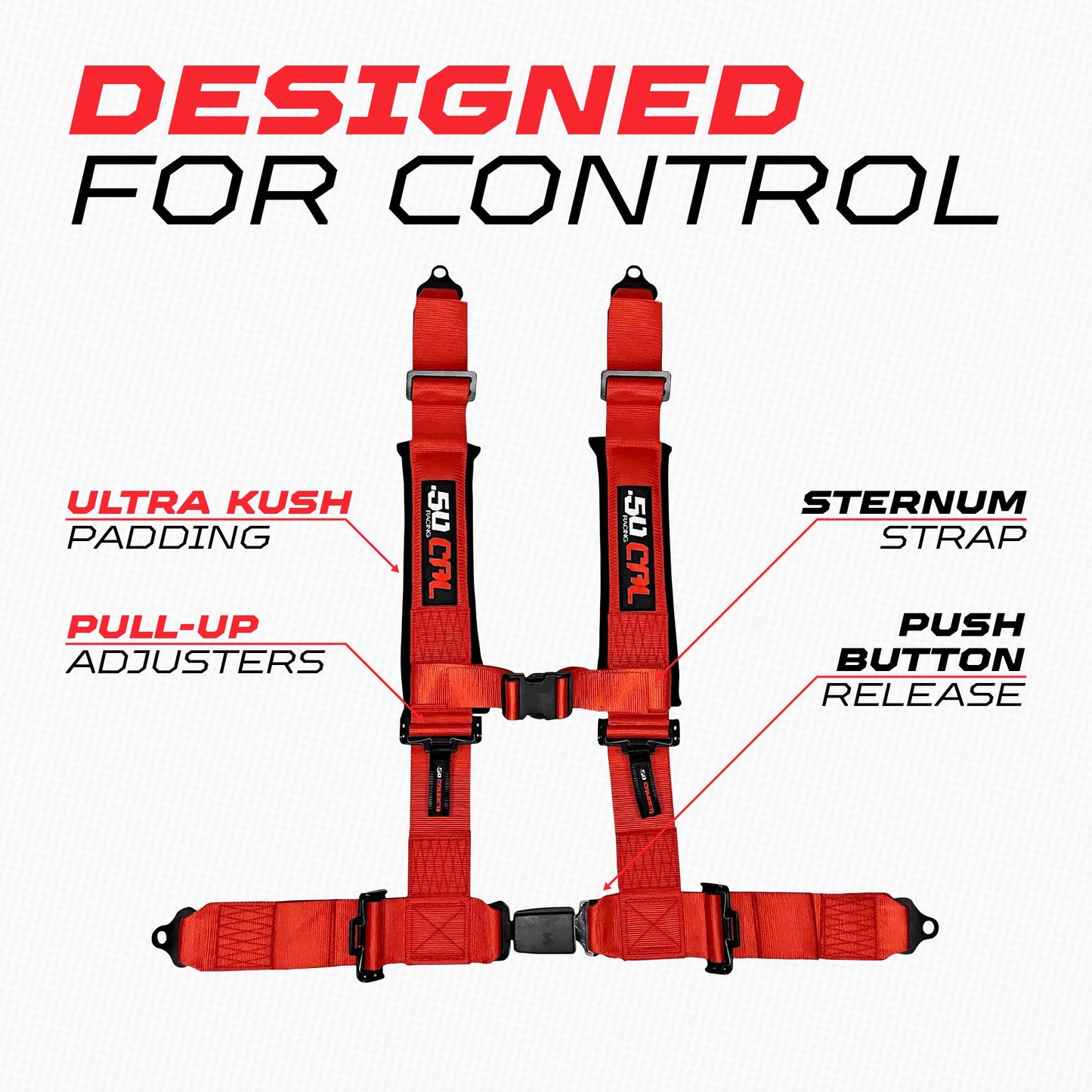 2" & 3" 4 point Harness with push button release "Elite Series"