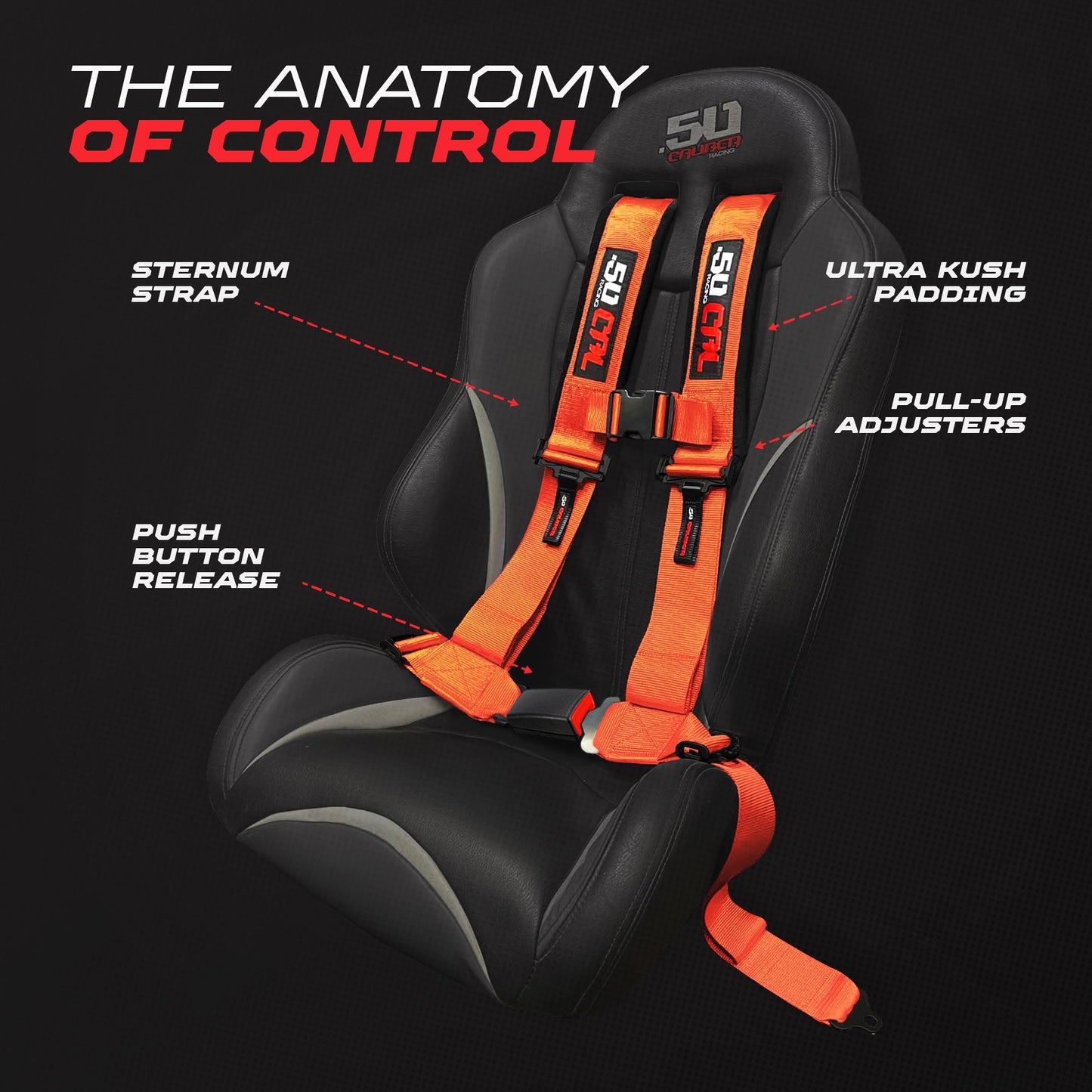 2" & 3" 4 point Harness with push button release