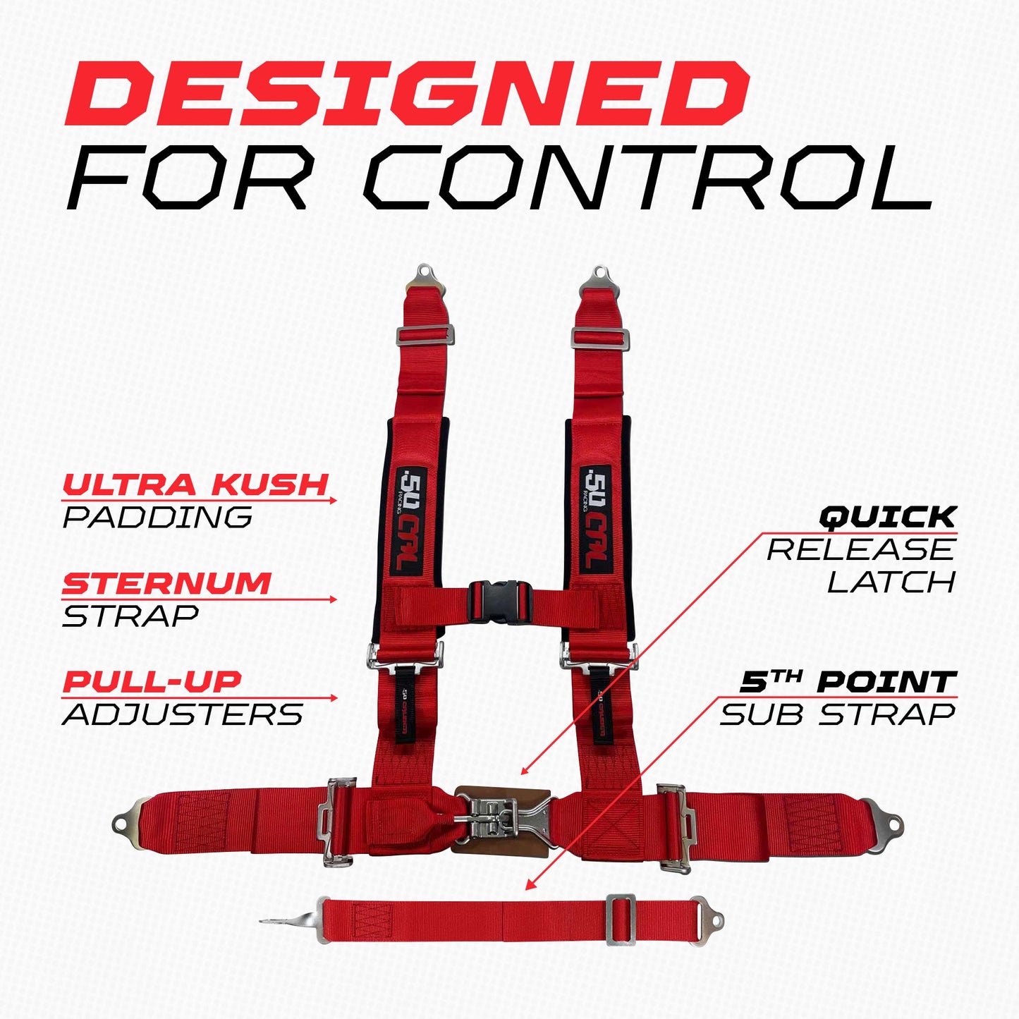 3" 5 point Harness 50 Caliber Racing Harness