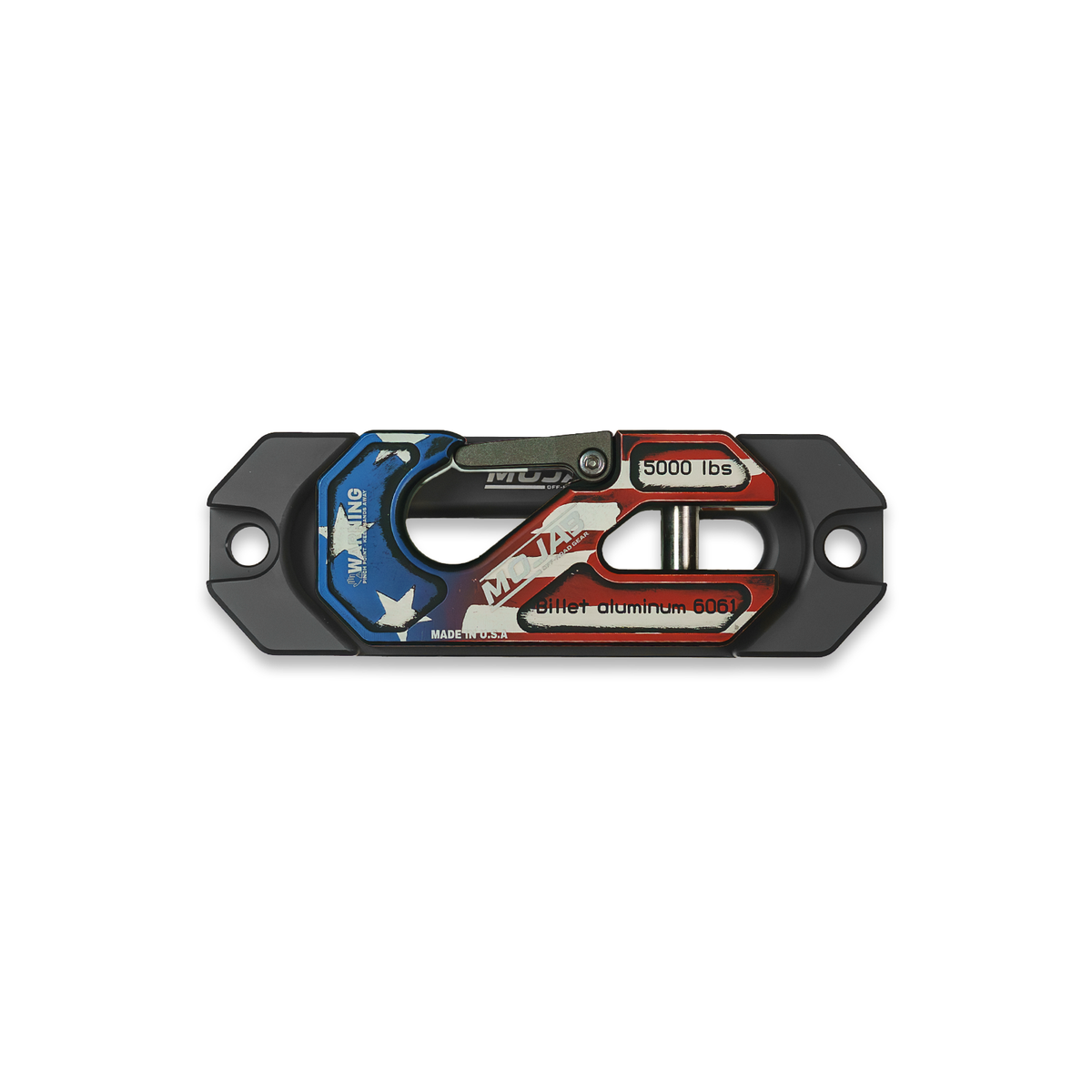 American Flag Side By Side / UTV Aluminum Recessed Winch Shackle with Fairlead Kit (LIFE TIME WARRANTY*)
