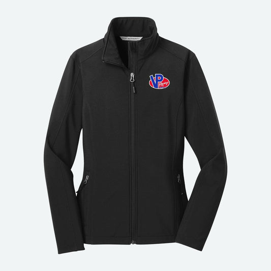 VP Racing Black Ladies Soft Shell Jacket - Water Repellent