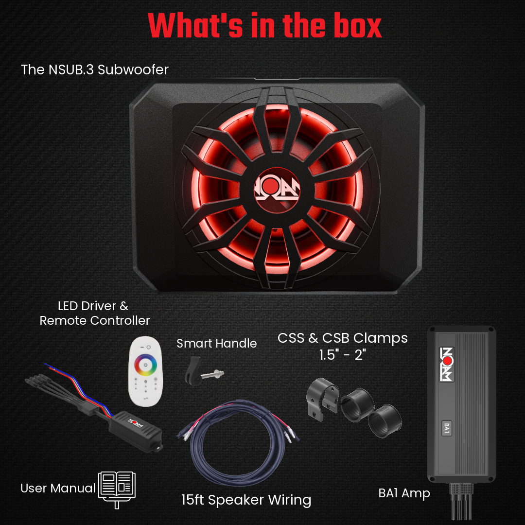 NSUB.3 & BA1 Mono Amp | UTV Mounts
