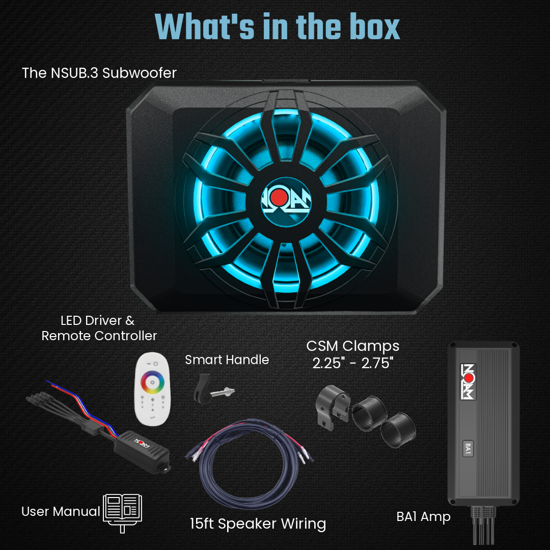 NSUB.3 & BA1 Mono Amp | Marine Mounts
