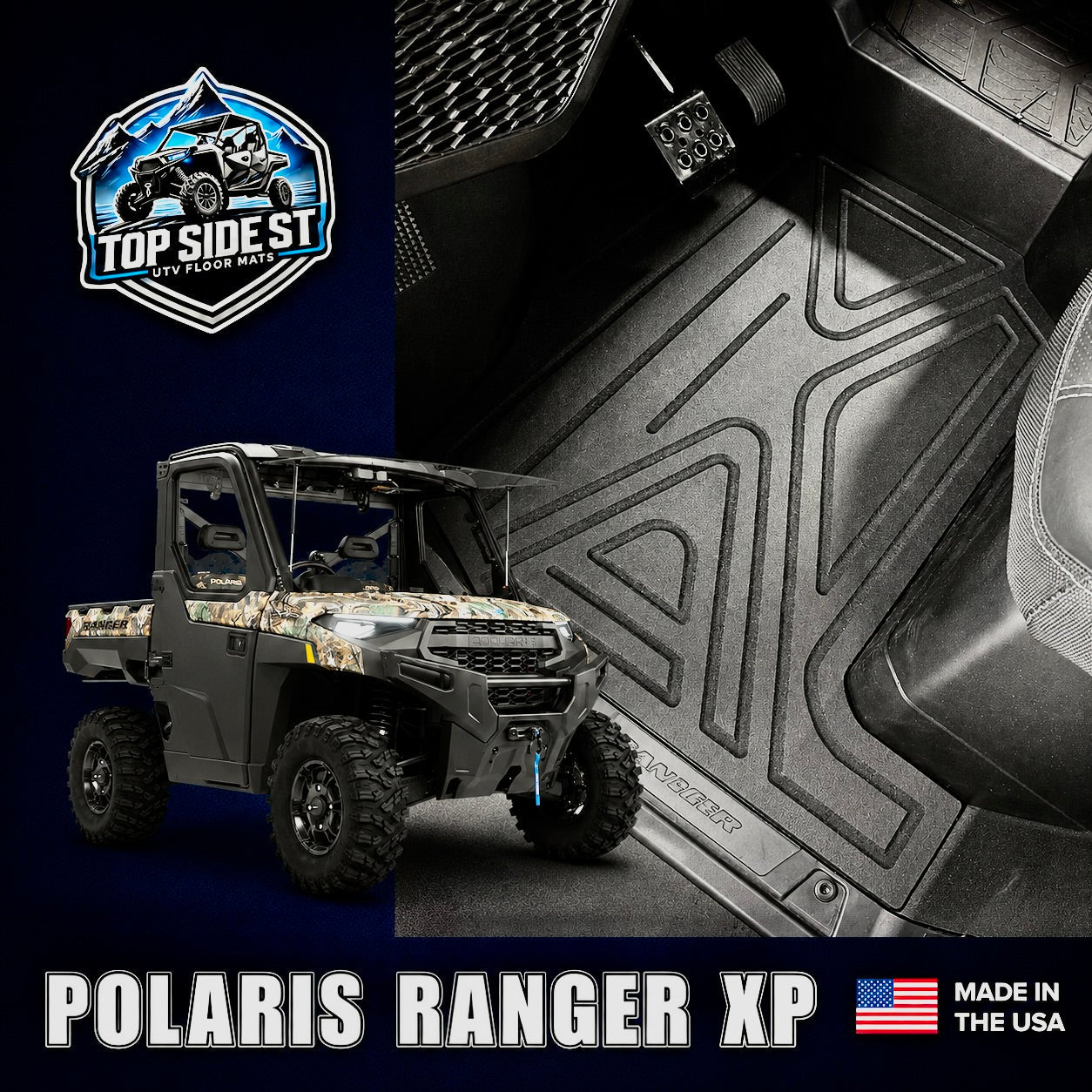 Polaris Ranger XP1000 HD 9mm Rubber Mats (2018 to current)