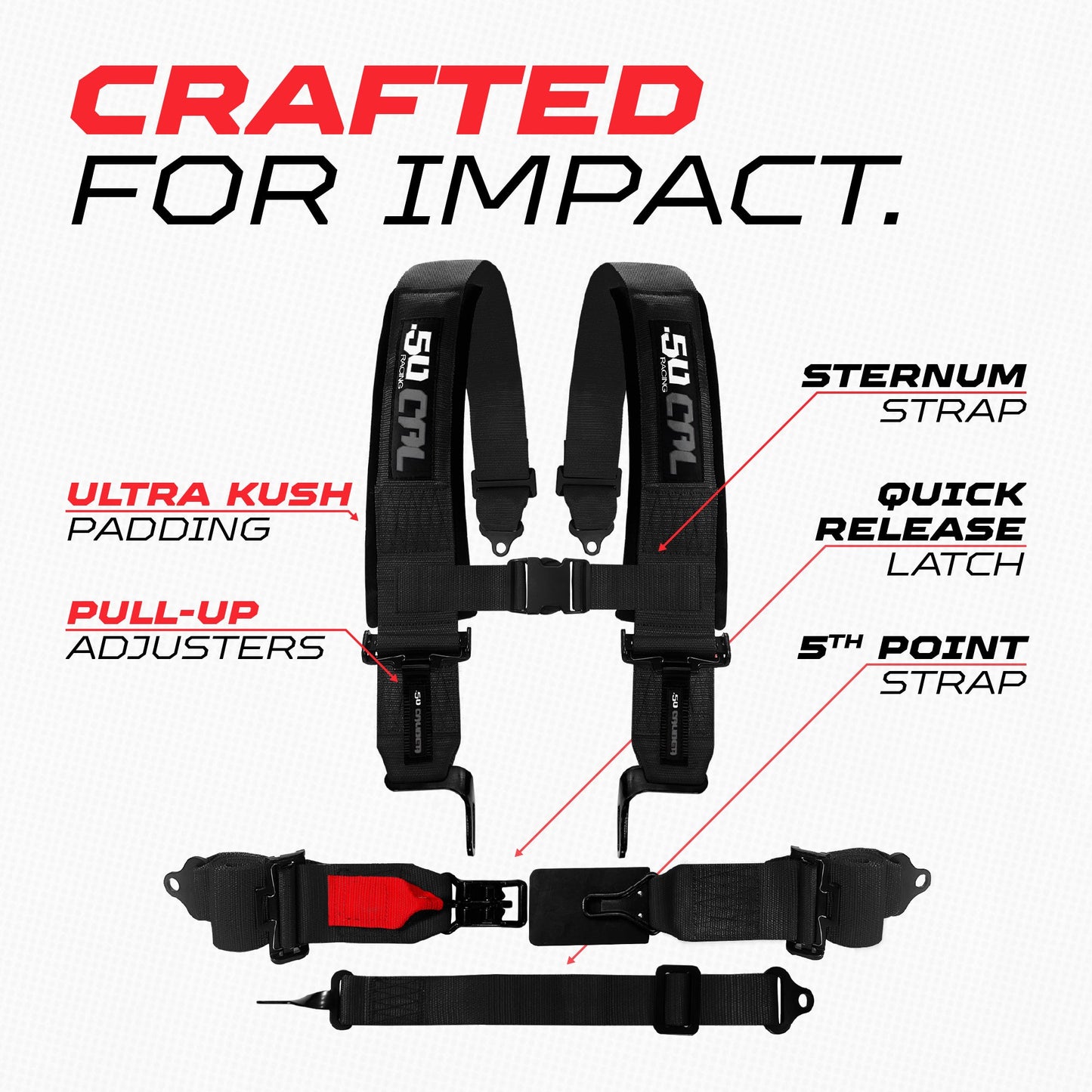 SFI Approved 2" and  3" 5 point Harness, Racing Harness