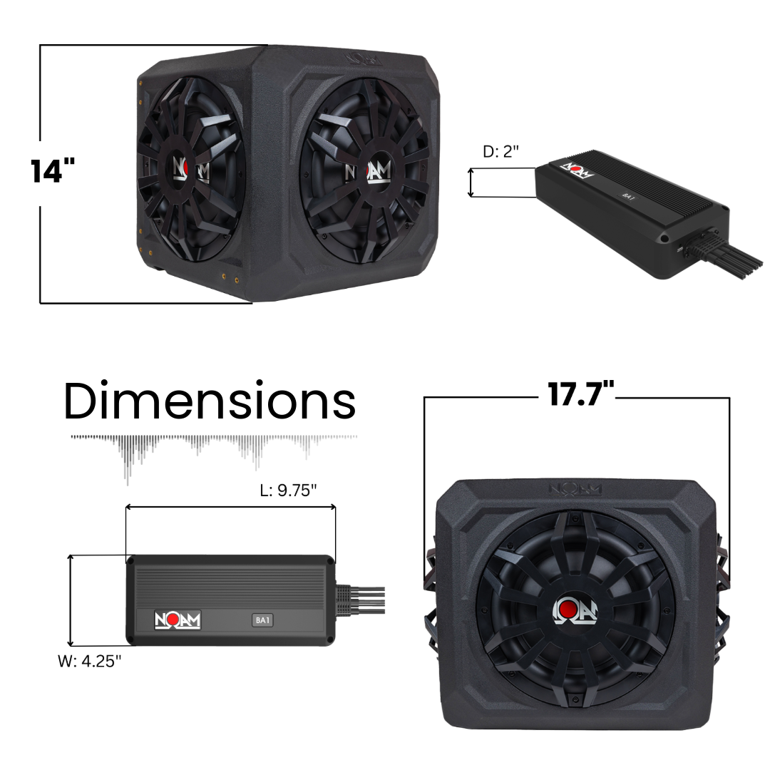 N10SB - Sub + Amp | Golf Cart