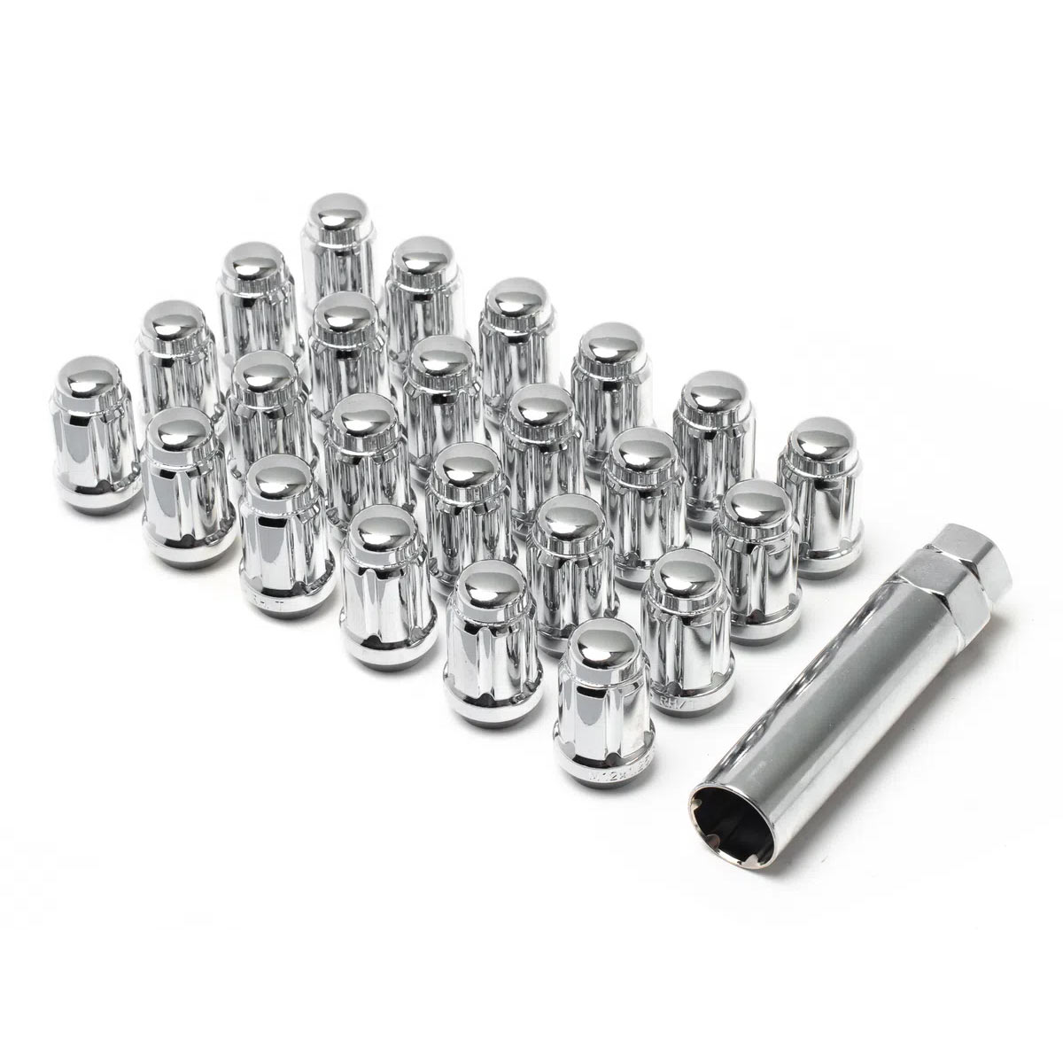 12X1.50 SPLINE 6 LUG KIT 1.38" CHROME