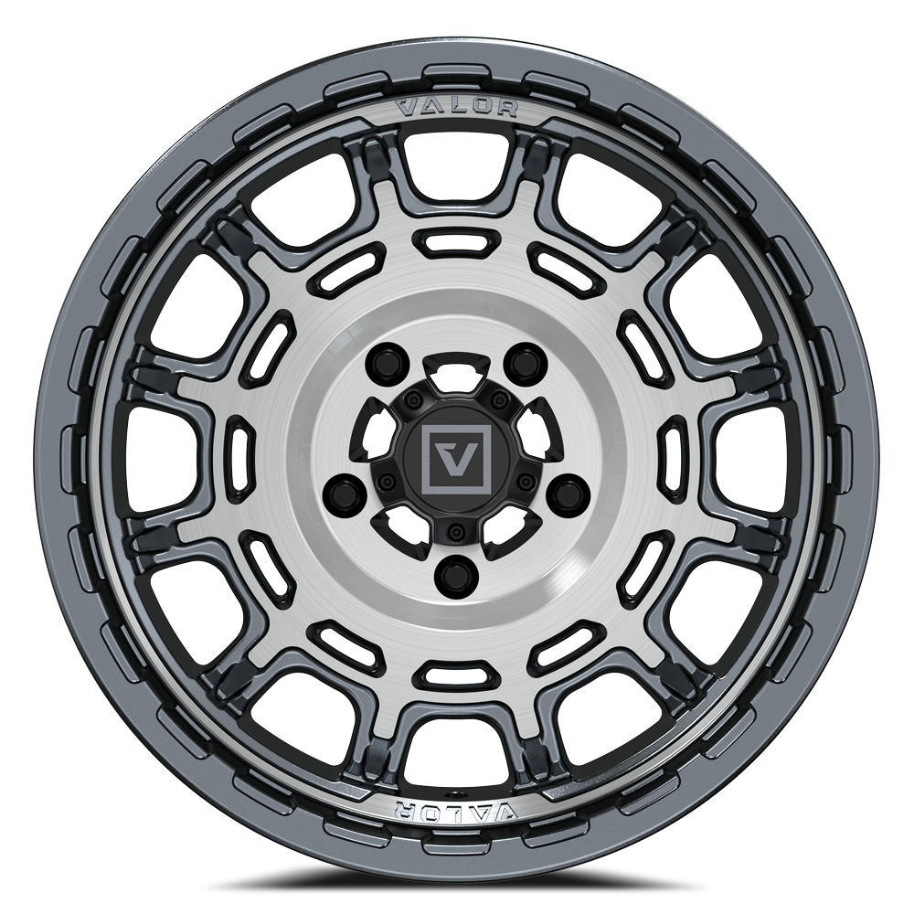 V17 15X8 +10MM 5X114.3 BRUSHED GUNMETAL