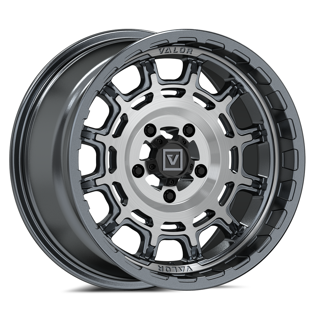 V17 15X8 +10MM 5X114.3 BRUSHED GUNMETAL