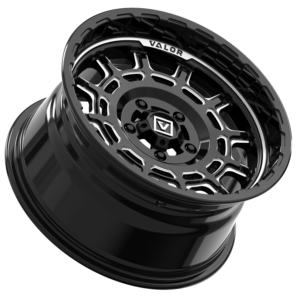 V17 15X8 +10MM 5X114.3 GLOSS BLACK MILLED