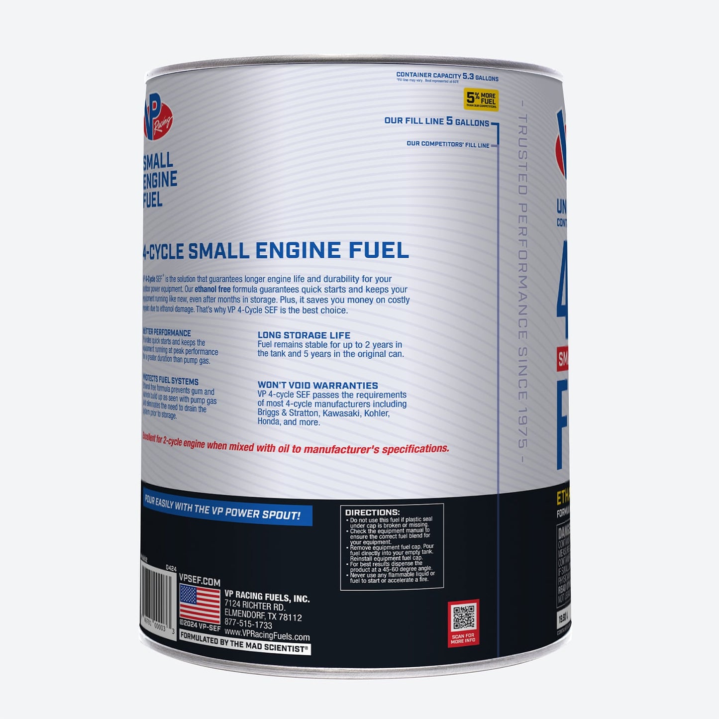 VP Racing 4-Cycle Fuel: Ethanol-Free Small Engine Fuel