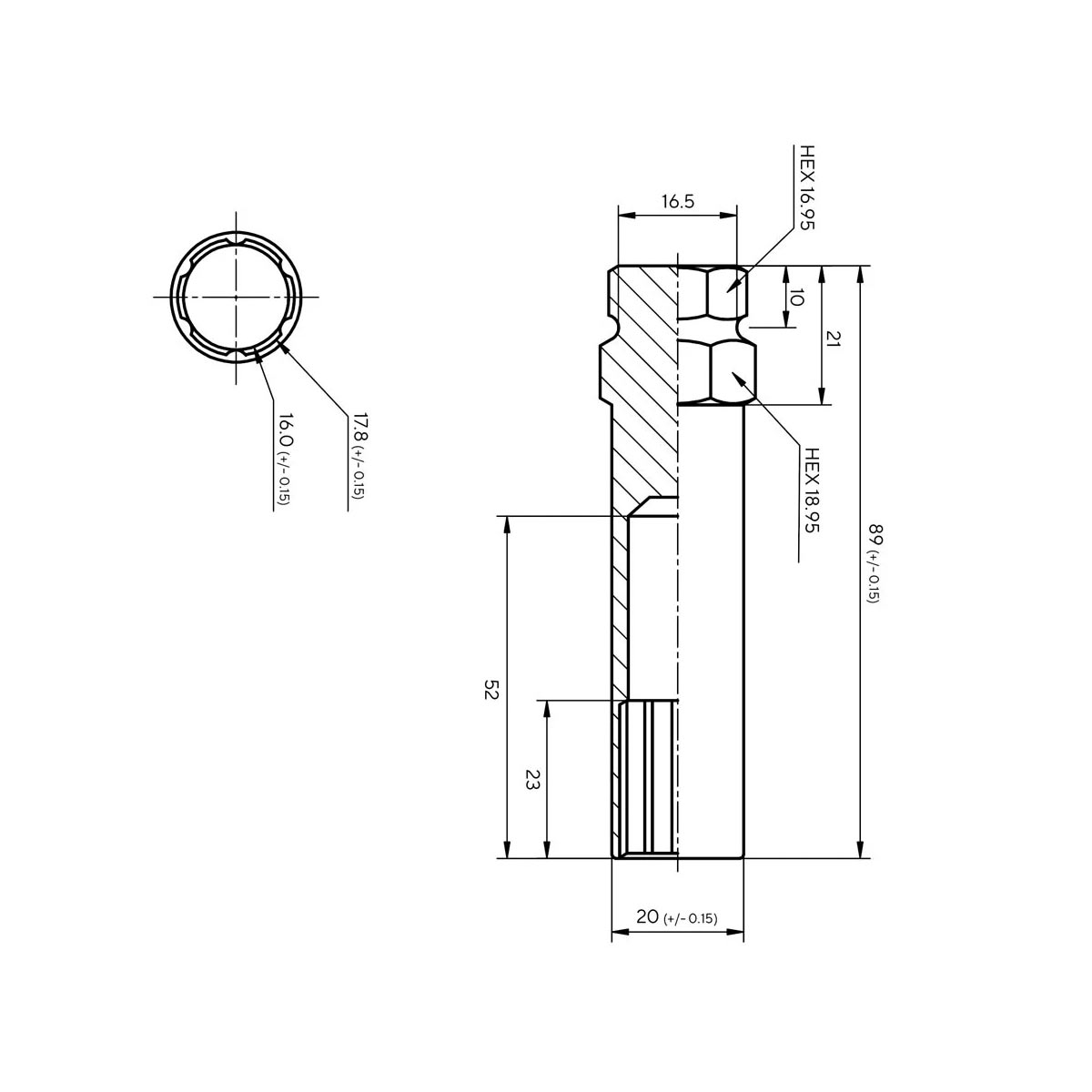 6 POINT SPLINE KEY